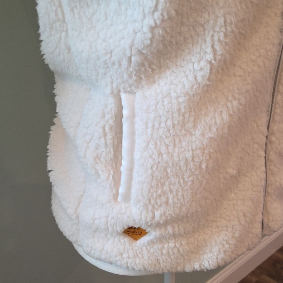 Simply Southern Cream Sherpa Vest Women's Size Medium Fully Lined - Picture 4 of 11